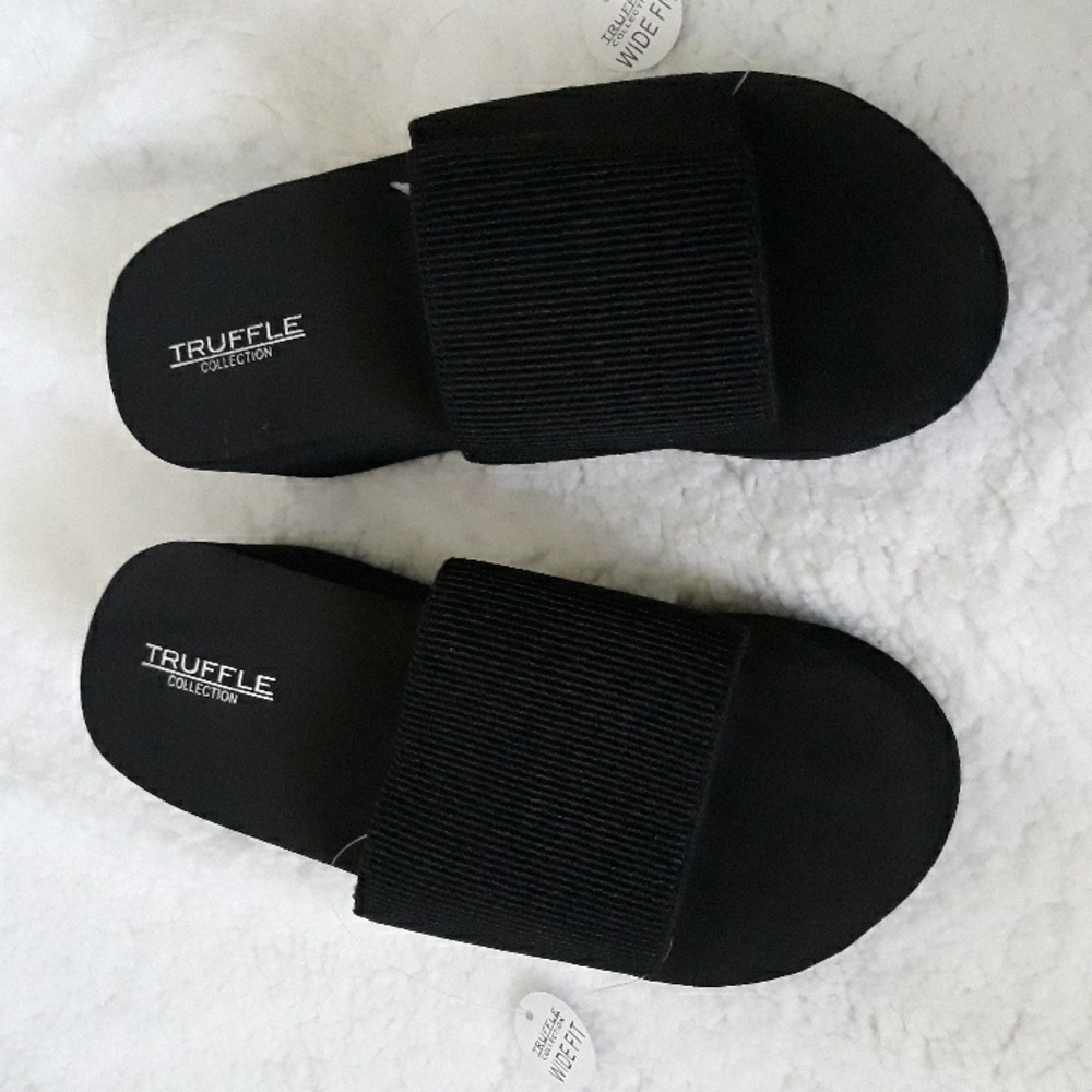 ASOS Truffle Collection Black Chunky Mules